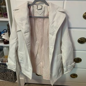 white trench coat.